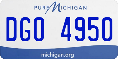 MI license plate DGO4950