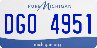 MI license plate DGO4951