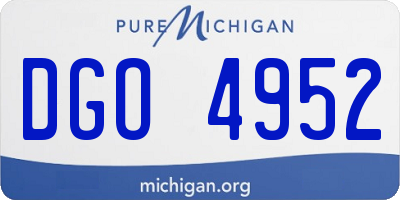 MI license plate DGO4952