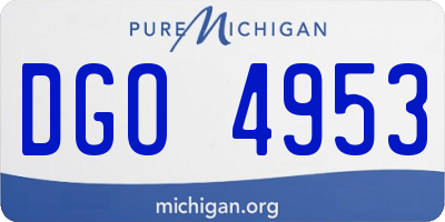 MI license plate DGO4953