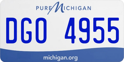 MI license plate DGO4955