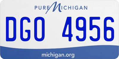 MI license plate DGO4956