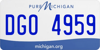 MI license plate DGO4959