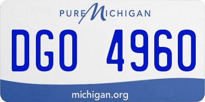MI license plate DGO4960