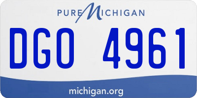 MI license plate DGO4961