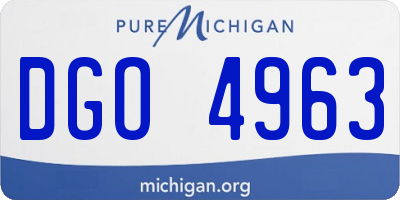 MI license plate DGO4963