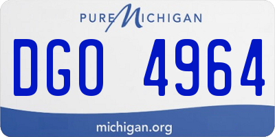 MI license plate DGO4964