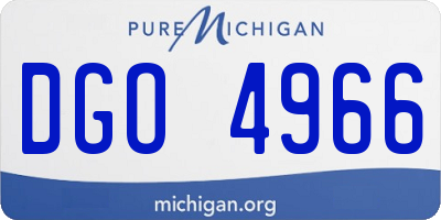 MI license plate DGO4966
