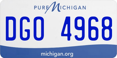 MI license plate DGO4968