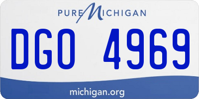 MI license plate DGO4969