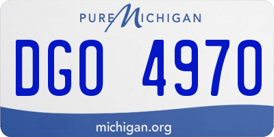 MI license plate DGO4970