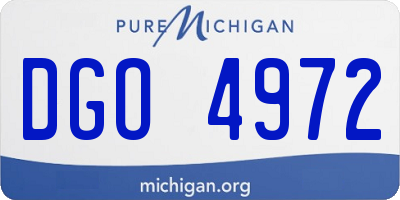 MI license plate DGO4972