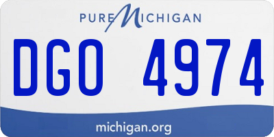 MI license plate DGO4974