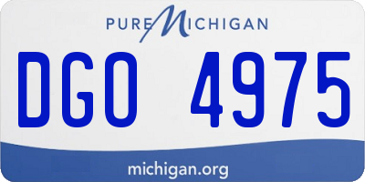 MI license plate DGO4975