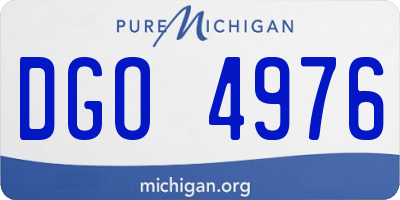 MI license plate DGO4976