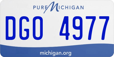 MI license plate DGO4977