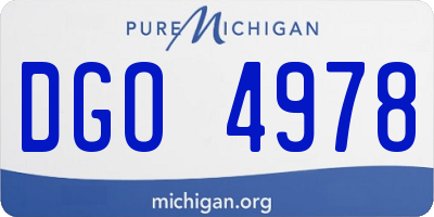 MI license plate DGO4978