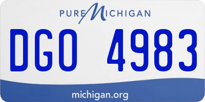 MI license plate DGO4983