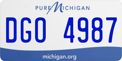 MI license plate DGO4987