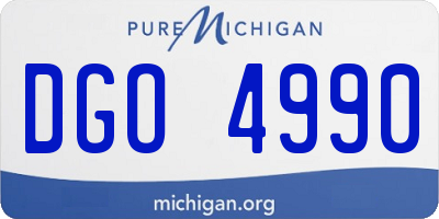 MI license plate DGO4990