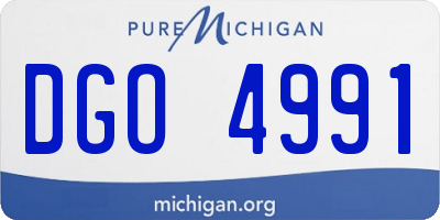 MI license plate DGO4991
