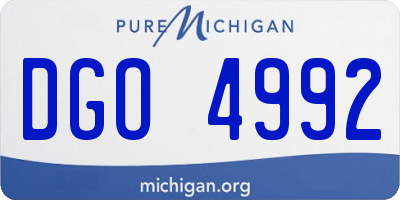 MI license plate DGO4992