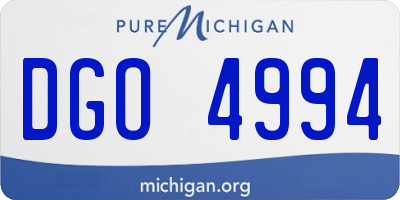 MI license plate DGO4994
