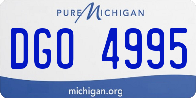 MI license plate DGO4995