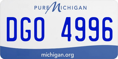 MI license plate DGO4996