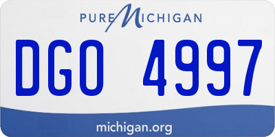 MI license plate DGO4997