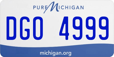 MI license plate DGO4999