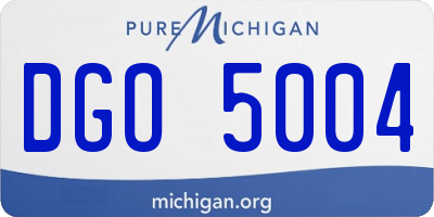 MI license plate DGO5004