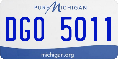 MI license plate DGO5011