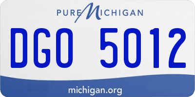 MI license plate DGO5012