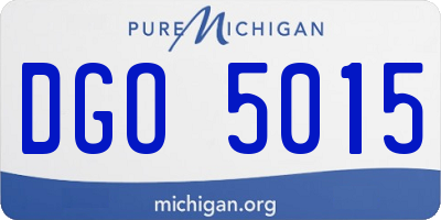 MI license plate DGO5015
