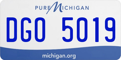 MI license plate DGO5019