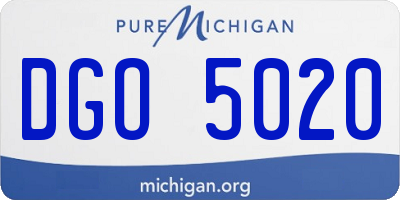 MI license plate DGO5020