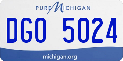 MI license plate DGO5024