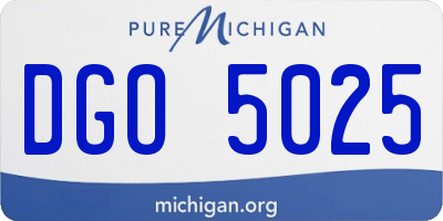 MI license plate DGO5025