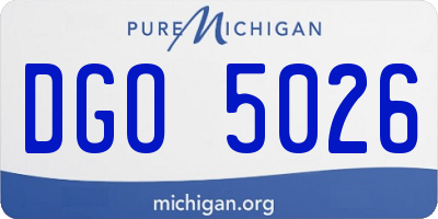 MI license plate DGO5026