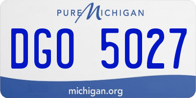 MI license plate DGO5027