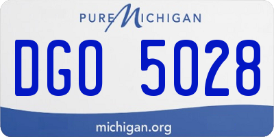 MI license plate DGO5028