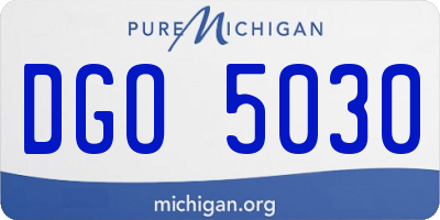 MI license plate DGO5030