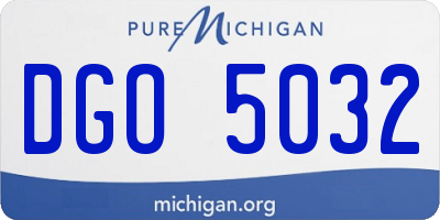 MI license plate DGO5032