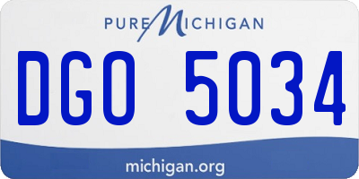 MI license plate DGO5034