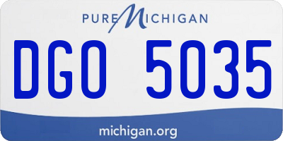 MI license plate DGO5035