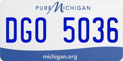 MI license plate DGO5036