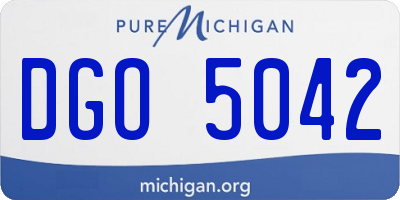 MI license plate DGO5042