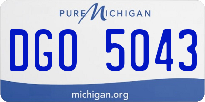MI license plate DGO5043