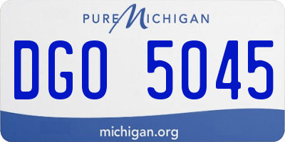 MI license plate DGO5045